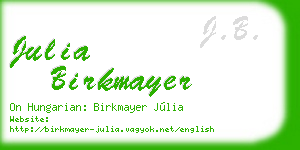 julia birkmayer business card